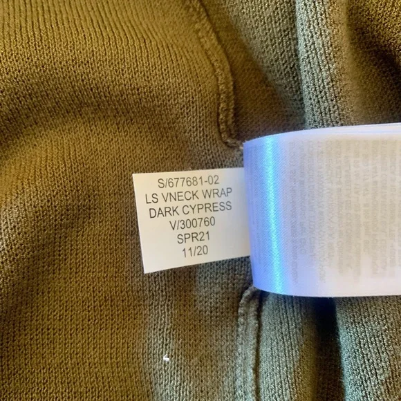 Bannana Republic wrap knit v-neck dress.  XL.  Dark Cypress Green - Picture 6 of 6